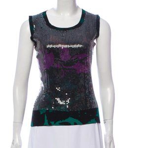ETRO sequined silk top